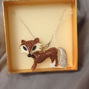 Elegant Fox Pendant Necklace